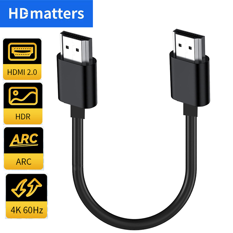 Hdmi Arc Cable - Ultra Short HDMI 2.0 Cable 4K
