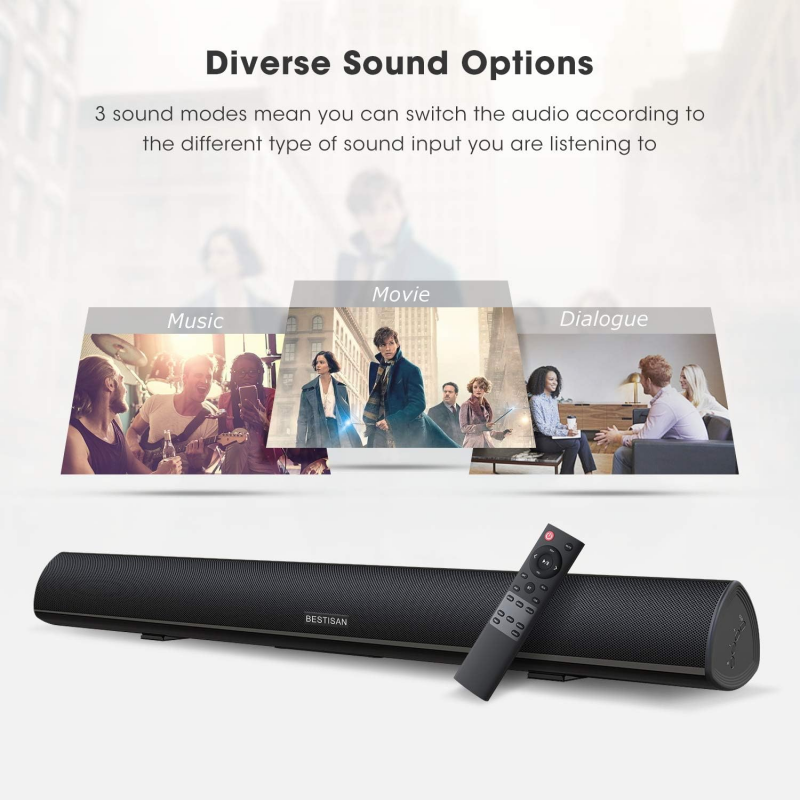 Home Cinema Of Soundbar - Powerful TV Soundbar Wired 100W Bluetooth