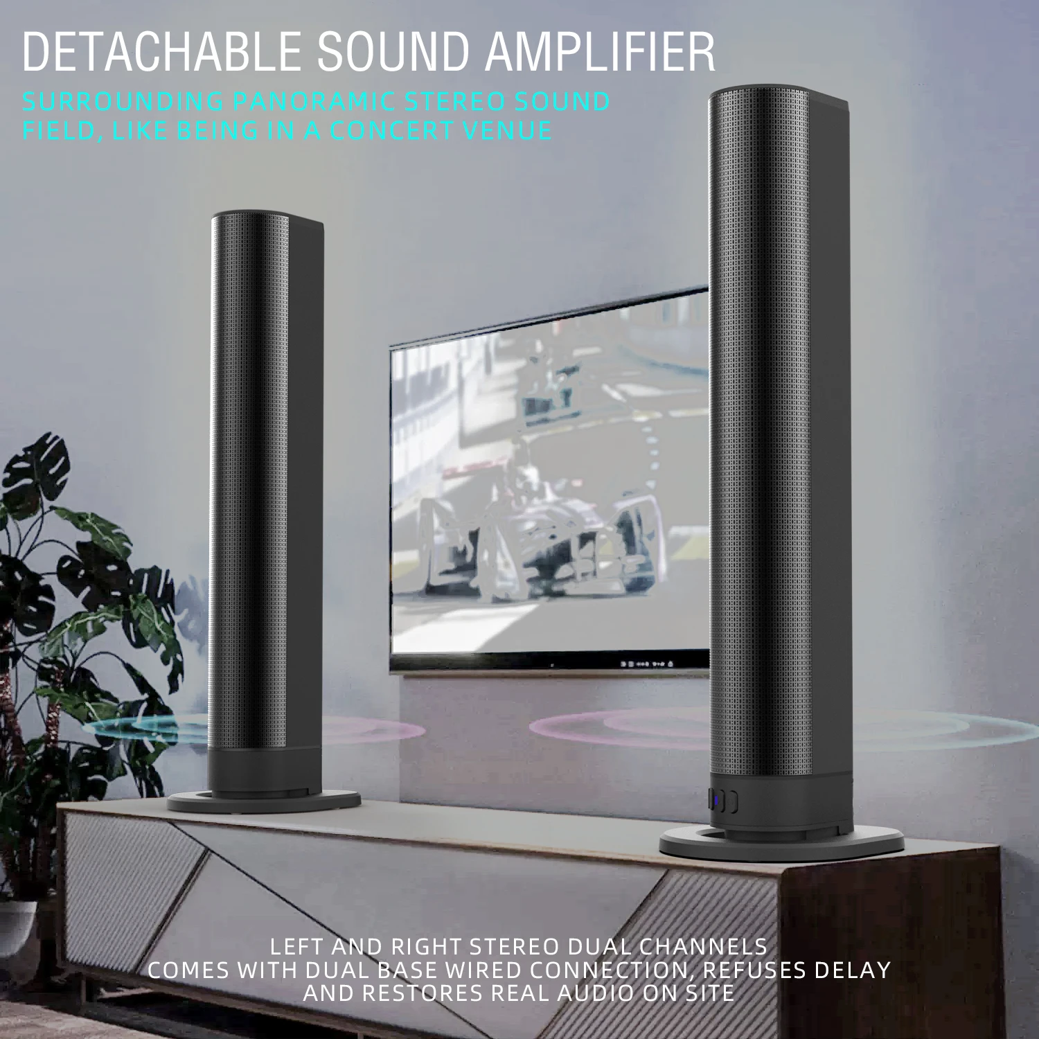 Home Cinema Of Soundbar - FM Soundbar TV Bluetooth Speakers HDMI/AUX/BT/OPT