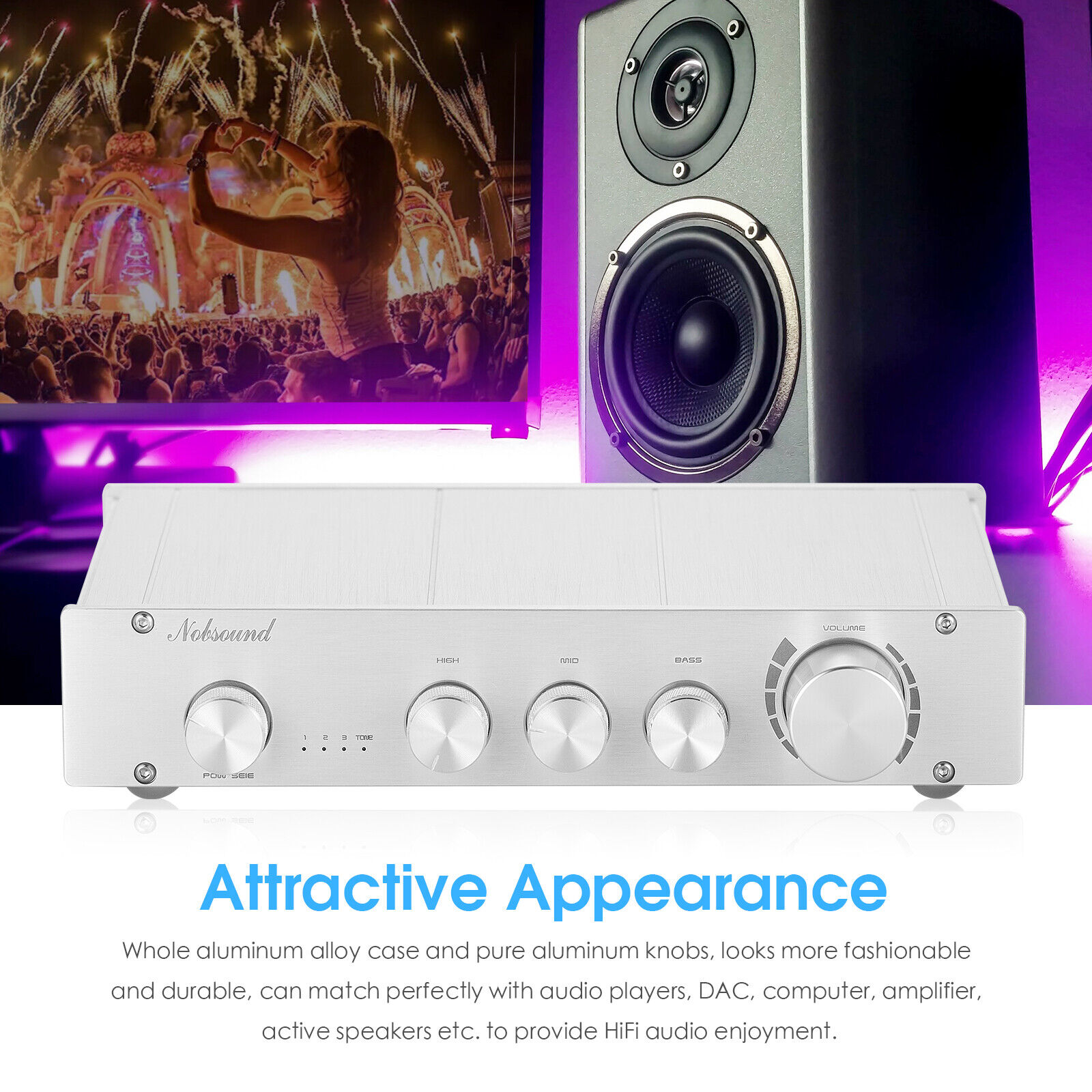 Nobsound HiFi 3-way Class A Di - Home Cinema Receiver recension och pris