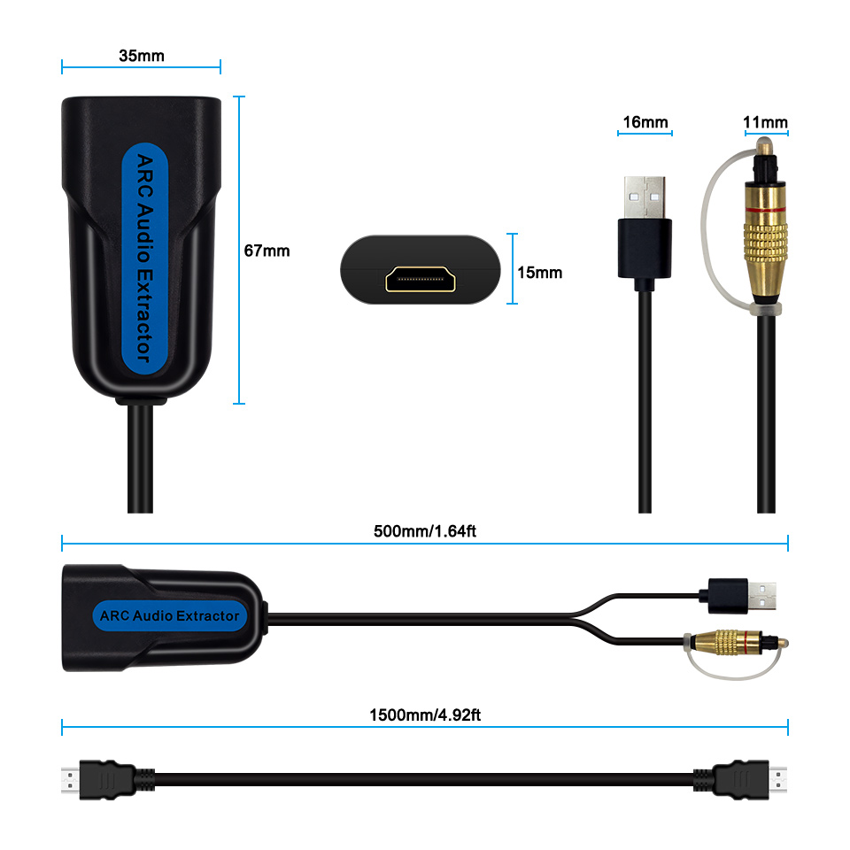 HDMI ARC eARC Audio Extractor  - Hdmi Arc Cable recension och pris