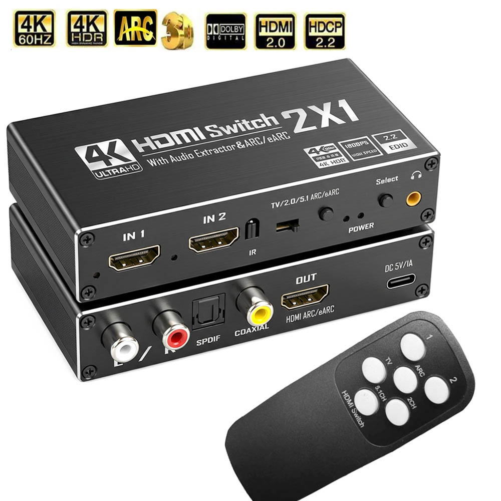 HDMI Switch With Audio Extract - Hdmi Arc Cable recension och pris
