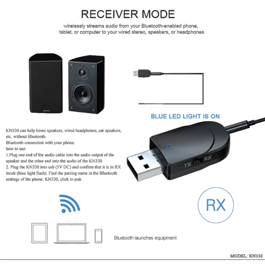 KN330 3 in 1 Bluetooth 5.0 Tra - Home Cinema Receiver recension och pris