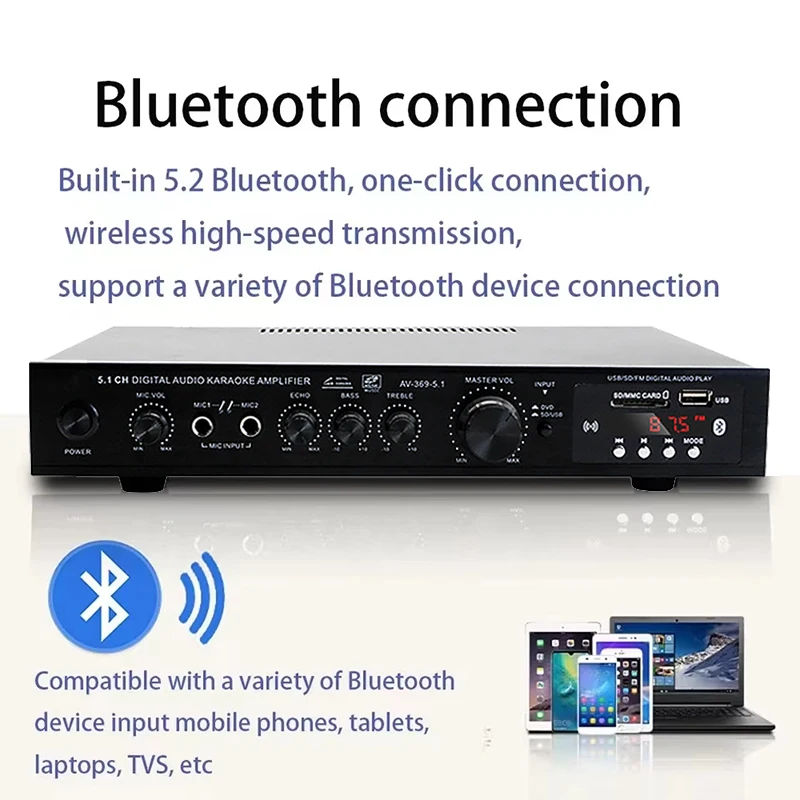 AV-369BT Bluetooth 5.1 Sound S - Home Cinema Receiver recension och pris