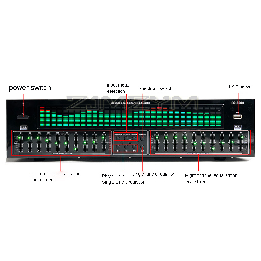 EQ8000 Equalizer Bluetooth 5.3 - Home Cinema Receiver recension och pris